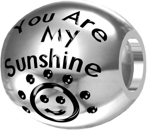 حلية ماركة أوروبية ملائمة للخرزات الفضية مكتوب عليها You are My Sunshine, My Only Sunshine 925 in Saudi Arabia