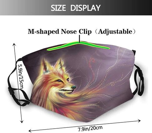 Pink Fox Animal Print Washable Face Mask Breathable Reusable with 2 Filter for Women Men Teenager Festival in Kuwait
