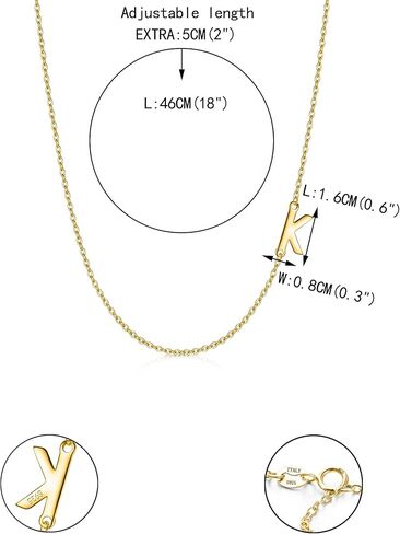 EVER FAITH 925 فضة حساسة صغيرة الأبجدية الأولي 26 حرف جانبية المختنق قلادة مجوهرات للنساء in Kuwait