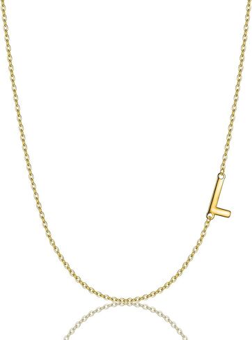 EVER FAITH 925 Sterling Silver Delicate Tiny Alphabet Initial 26 Letters Sideways Choker Necklace Jewelry for Women in Saudi Arabia