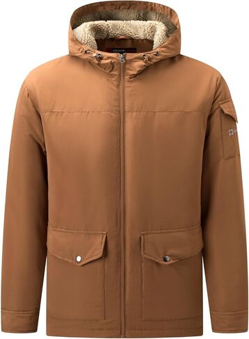Alpine Swiss Shane Mens Sherpa Lined Parka Hooded Winter Coat Cargo Utility Jacket in Saudi Arabia