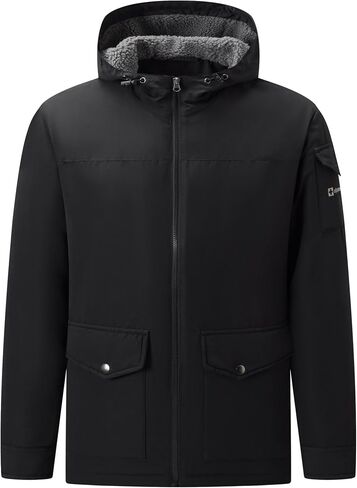 Alpine Swiss Shane Mens Sherpa Lined Parka Hooded Winter Coat Cargo Utility Jacket in Saudi Arabia