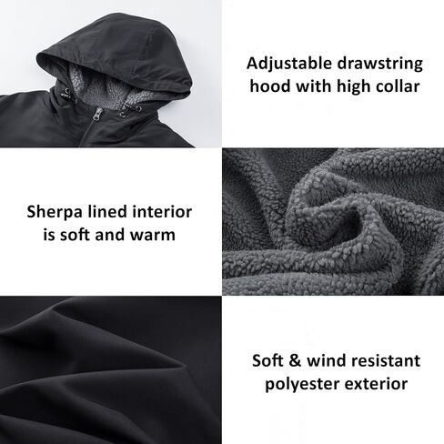 Alpine Swiss Shane Mens Sherpa Lined Parka Hooded Winter Coat Cargo Utility Jacket in Saudi Arabia