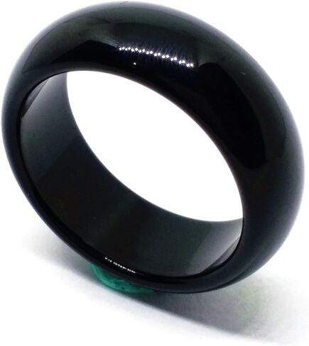 خاتم مجوهرات من حجر العقيق الاسود الطبيعي للرجال من اليشم in Kuwait