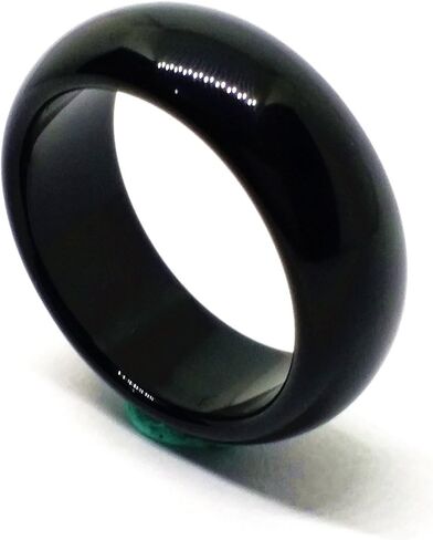 خاتم مجوهرات من حجر العقيق الاسود الطبيعي للرجال من اليشم in Kuwait