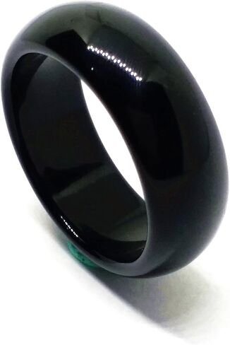 خاتم مجوهرات من حجر العقيق الاسود الطبيعي للرجال من اليشم in Kuwait