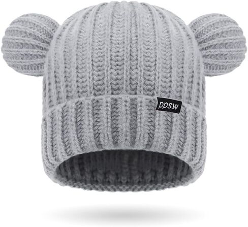 تجول أجيو بنات شتاء دافئ قبعة كروشيه يندبروف بيني قبعات للنساء سميكة الصوف قبعة متماسكة لطيف الدب قبعة in Kuwait