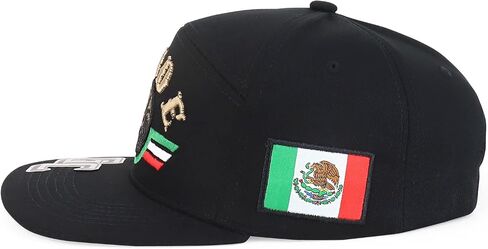 Trendy Apparel Shop 3D Mexico Pride Embroidered Flatbill Snapback Cap in Saudi Arabia