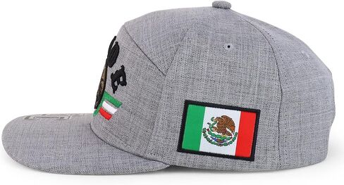 Trendy Apparel Shop 3D Mexico Pride Embroidered Flatbill Snapback Cap in Saudi Arabia