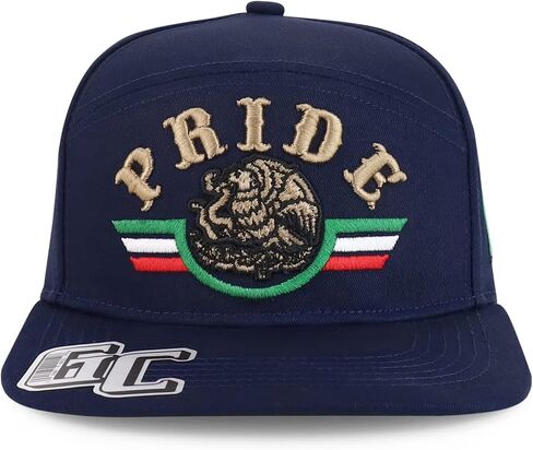 Trendy Apparel Shop 3D Mexico Pride Embroidered Flatbill Snapback Cap in Saudi Arabia