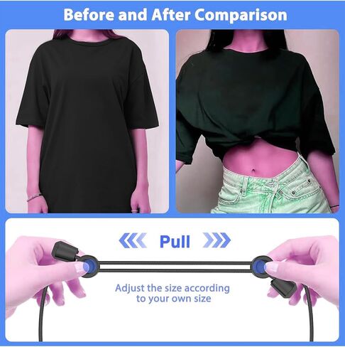 شريط Angjiny قابل للتعديل للقميص، شريط مطاطي للقميص، قم بتغيير الطريقة التي ترتدي بها قمصانك، مقاس متوسط in Kuwait