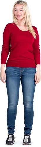 Velanio Cashmere Crewneck Sweater for Women | Lightweight Long Sleeve Pullover Sweaters Made from 100% Cashmere in Kuwait
