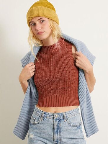 ZAFUL المرأة وهمية الرقبة بلا أكمام المحاصيل الأعلى متماسكة سترة سترة عادية مضلع سليم البلوز تانك القمم in Saudi Arabia