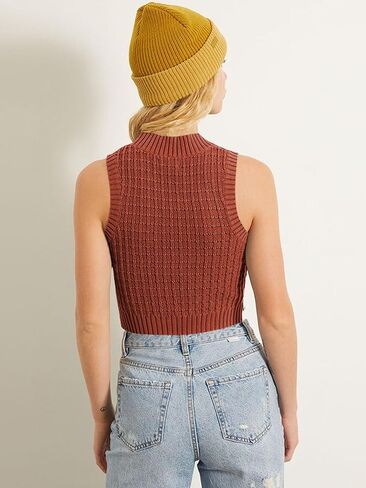 ZAFUL المرأة وهمية الرقبة بلا أكمام المحاصيل الأعلى متماسكة سترة سترة عادية مضلع سليم البلوز تانك القمم in Saudi Arabia
