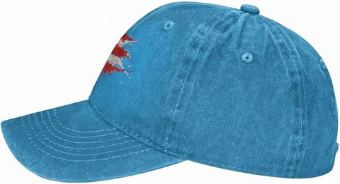 VunKo Puerto Rico Flag Splashes Distressed Adjustable Washed Denim Mens Dad Trucker Hat Baseball Ball Cap for Men in Kuwait