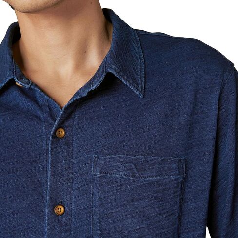 Lucky Brand Men's Indigo Knit Button Down Shirt in Saudi Arabia