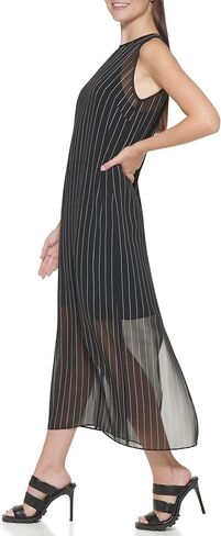 DKNY فستان متوسط الطول مبطن جزئيًا بسحاب للاغلاق للنساء in Kuwait