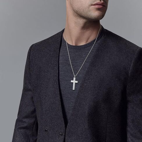 Imrsanl Crystal Cross Necklace for Ashes - Stainless Steel Keepsake Cremation Jewelry - Religious Cross Memorial Urn Necklace for Pet Human Ashes Pendant in Saudi Arabia