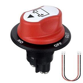 Battery Switch Isolator Switch Motorcycle 200 A On/Off Cover Removable Battery Switch 12 V Mini with 6awg Cable 50 cm for Marine Boat Caravan Car Vehicles (200A)