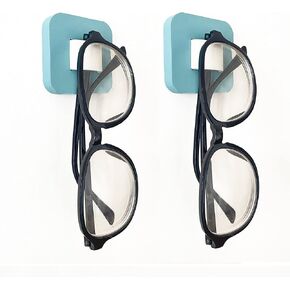 2pcs Wood Sunglasses Organizer Sunglasses Holder Wall Mounted Eyeglasses Storage Glasses Display stand (Grey)
