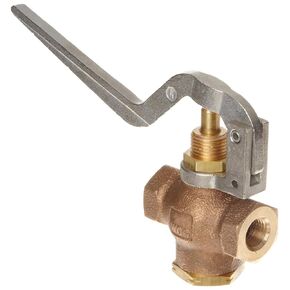 Kingston 305B Series Brass Quick Opening Flow Control Valve, Squeeze Lever, 1/4" NPT Female