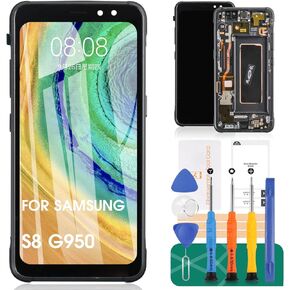 Original for Samsung Galaxy S8 Screen Replacement for Galaxy S8 LCD for Galaxy S8 Display for SM-G950F SM-G950U Digitizer Touch Screen Assembly Repair Part with Frame
