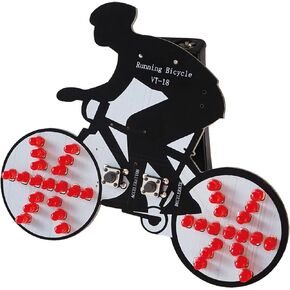 DIY Solder Project LED Bike Kit for Electronics Soldering Practice and Learning, Cyclist shaped Cool Gift for Family and Friends by VIGURTIME, Black