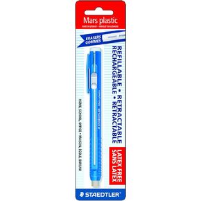 Staedtler Mars Plastic Eraser Refillable Holder, Includes Eraser (52850BK),Blue