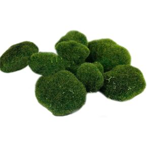 10 Pcs Green Artificial Moss Rock Faux Moss Stones Fake Moss Decor for Floral Arrangements Garden Decoration Crafting