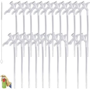 20 Pieces Spray Foam Replacement Tube Nozzle Tips with Brush Spare Straws Screws on Cans