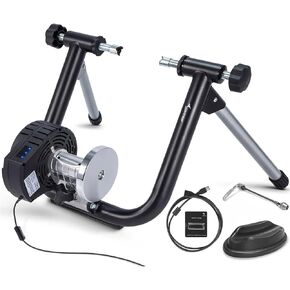 Sportneer Bike Trainer: Smart Stationary Bike Stand with Bluetooth 4.0 & ANT+ Connection - Bike Trainer Stand for 26-29" & 700C Wheels - Smart Bike Trainer Stand for Indoor Riding, Foldable Storage