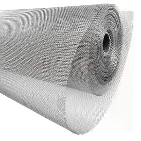Woven Wire Mesh Stainless Steel Mesh Screen 15.1" x 78.7" Wire Mesh Window Screen Roll for Vent Cage Garden 40 Mesh