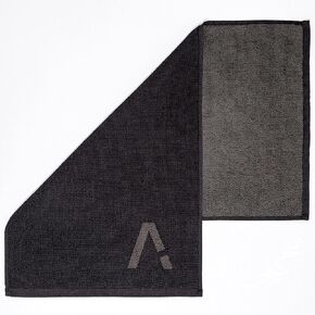 Gym Towel for Sweat - 100% Organic Cotton - (31.5 X 15.75 inch) Soft and Absorbent Workout Towel - Silver Infused Sports Towel - Exercise and Gym Towel for Men and Women (Black) in Saudi Arabia