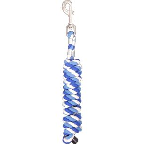 Tough 1 Cotton Leads with Bolt Snaps, Denim Blue/Light Blue/Cream, 6'