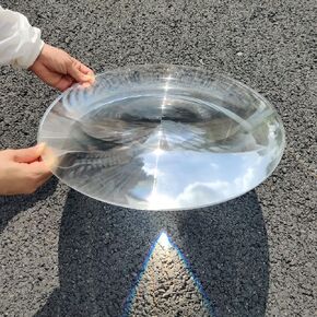 Fresnel Lens, Diameter 400mm, Focal Length 240mm, Acrylic Lens (not Glass), for Physics Classroom, Solar Heating, Magnifiying.