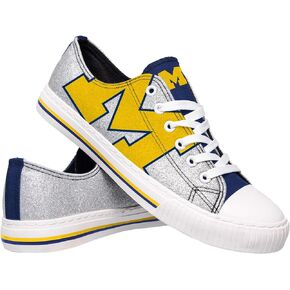 FOCO womens Ncaa College Team Logo Fashion Low Top Canvas Sneakers Shoes