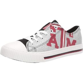 FOCO womens Ncaa College Team Logo Fashion Low Top Canvas Sneakers Shoes