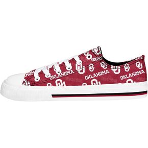 FOCO womens Ncaa College Team Logo Fashion Low Top Canvas Sneakers Shoes