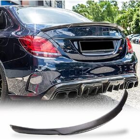 MCARCAR KIT C300 Carbon Fiber Trunk Spoiler for Mercedes Benz 2015-2021 C Class W205 Sedan Rear Boot Lid Highkick Wing Lip Factory Outlet
