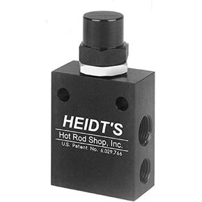 Proportioning Valve, 3/8 in Inverted Flare Female Inlet, Outlet 3/8 in Inverted Flare Female, Adjustable 100-1000 psi, Knob Type, Aluminum, Black Anodize, Kit (PS-101)