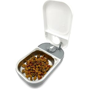 Two-Meal Automatic Pet Feeder with Stainless Steel Bowl Inserts (C200)