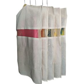 Pure Cotton Garment Covers, Ideal for Jackets, Suits, Tops, Sarees, Blouses, Dresses; Travel Bags; (Pack of 3; Size: Medium (22"x40"))
