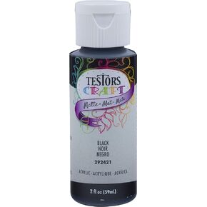 TESTOR 292421A 2 oz Black Matte Acrylic Paint