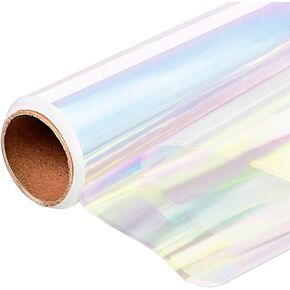 15m*40cm Florist Flower Iridescent Film Cellophane Gift Wrap Perfect for DIY Flower Bouquet Wrap Wedding Birthday Present Gift Package Wrapping