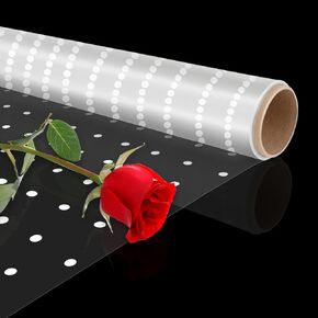 Cellophane Wrap Roll 15.7''x100ft, Clear Wrapping Paper to Wrap Gift Baskets, 2.5 Mil Thick Transparente Cellophane Plastic Wrap for Gifts, Baskets, Flowers, Food