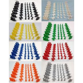 Napoleonic & Civil War Military Miniatures (Set of Eight Colors): Plastic Toy Soldiers Set: Infantry, Cavalry, Artillery, Ships