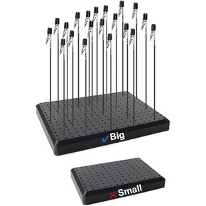 Evemodel GJJC19B Painting Stand Big Base 14 x 19 Holes and 20pcs Alligator Clip Stick Set Modeling Tools for Airbrush Hobby Model Parts New