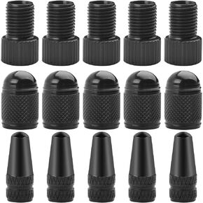 Presta Valve Adapter, 30 Pieces Bike Valve Adapter Bicycle Tire Valve Converter Presta Valve Cap Schrader Valve Cap for Bicycle Road Bike Pump Accessories