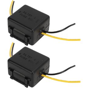 Car Power Filter Noise Ground Loop Isolator Suppressor Car Audio Noise Filter 12V Car Stereo Audio Filter Noise Isolation Reducer for Stereo Audio Radio Amplifier Amp Speaker