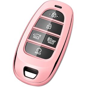 Car Key Fob Cover Compatible with Hyundai Key Case Protector Keychain Holder